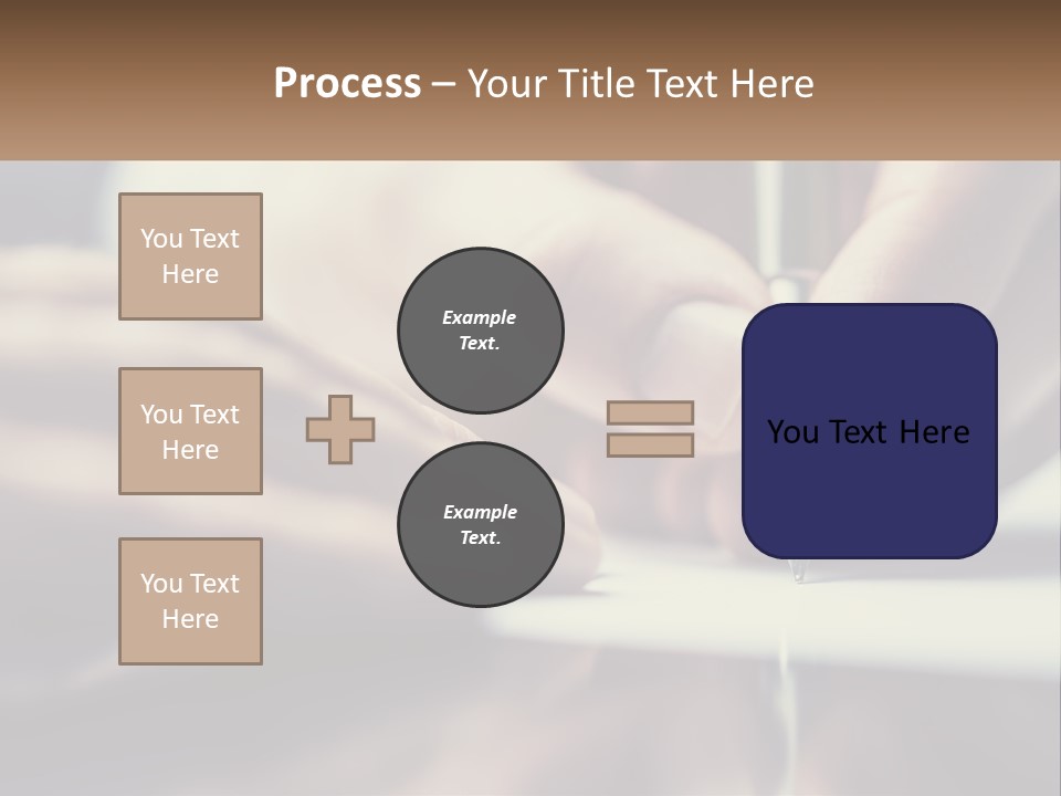 A Person Writing On A Piece Of Paper With A Pen PowerPoint Template