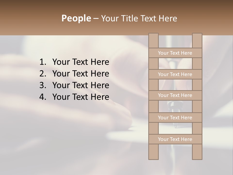 A Person Writing On A Piece Of Paper With A Pen PowerPoint Template