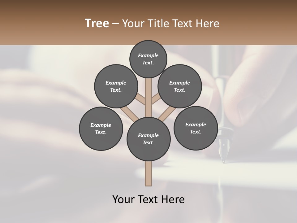 A Person Writing On A Piece Of Paper With A Pen PowerPoint Template