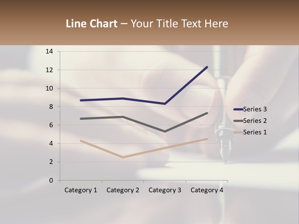 A Person Writing On A Piece Of Paper With A Pen PowerPoint Template