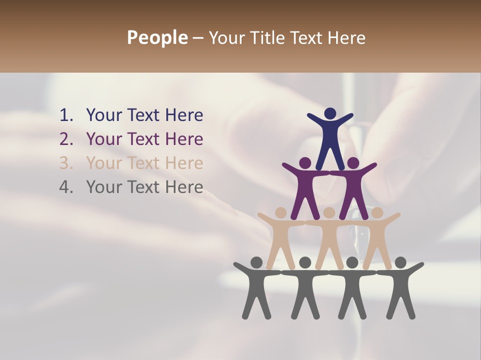 A Person Writing On A Piece Of Paper With A Pen PowerPoint Template