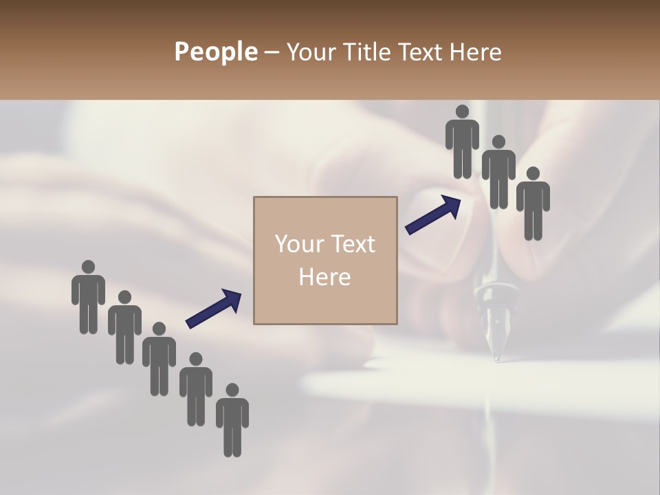 A Person Writing On A Piece Of Paper With A Pen PowerPoint Template