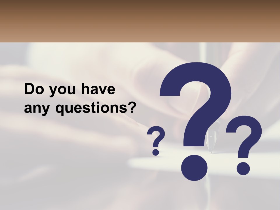 A Person Writing On A Piece Of Paper With A Pen PowerPoint Template