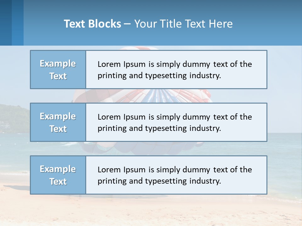 Two People Are Flying A Large Kite On The Beach PowerPoint Template