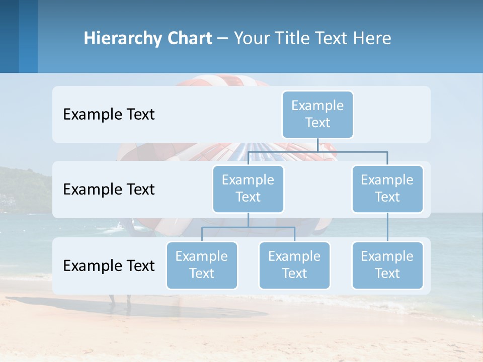 Two People Are Flying A Large Kite On The Beach PowerPoint Template