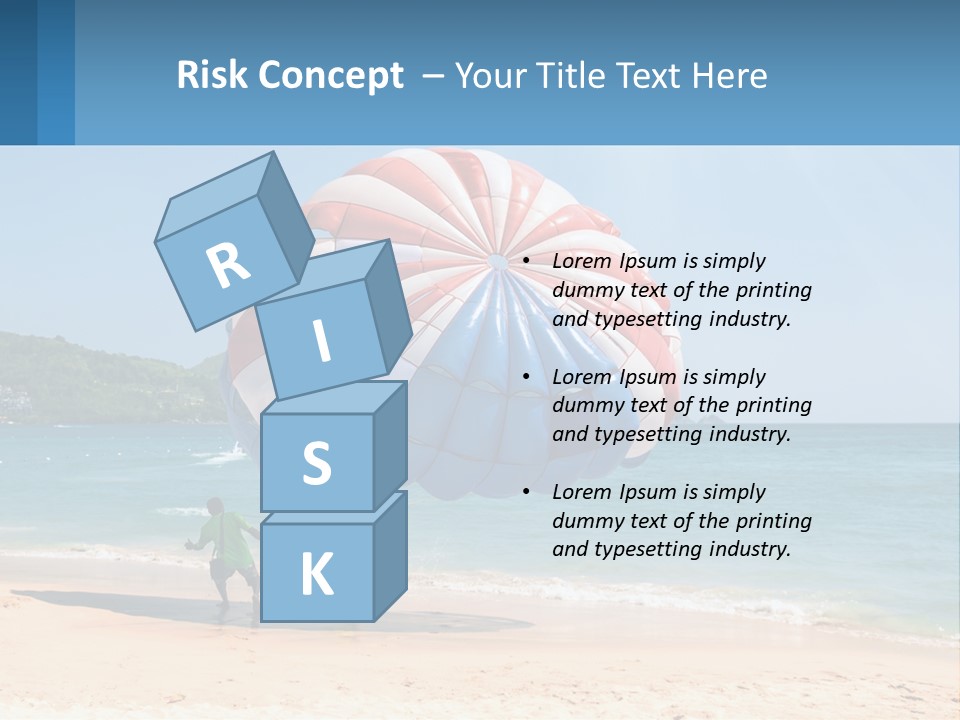 Two People Are Flying A Large Kite On The Beach PowerPoint Template