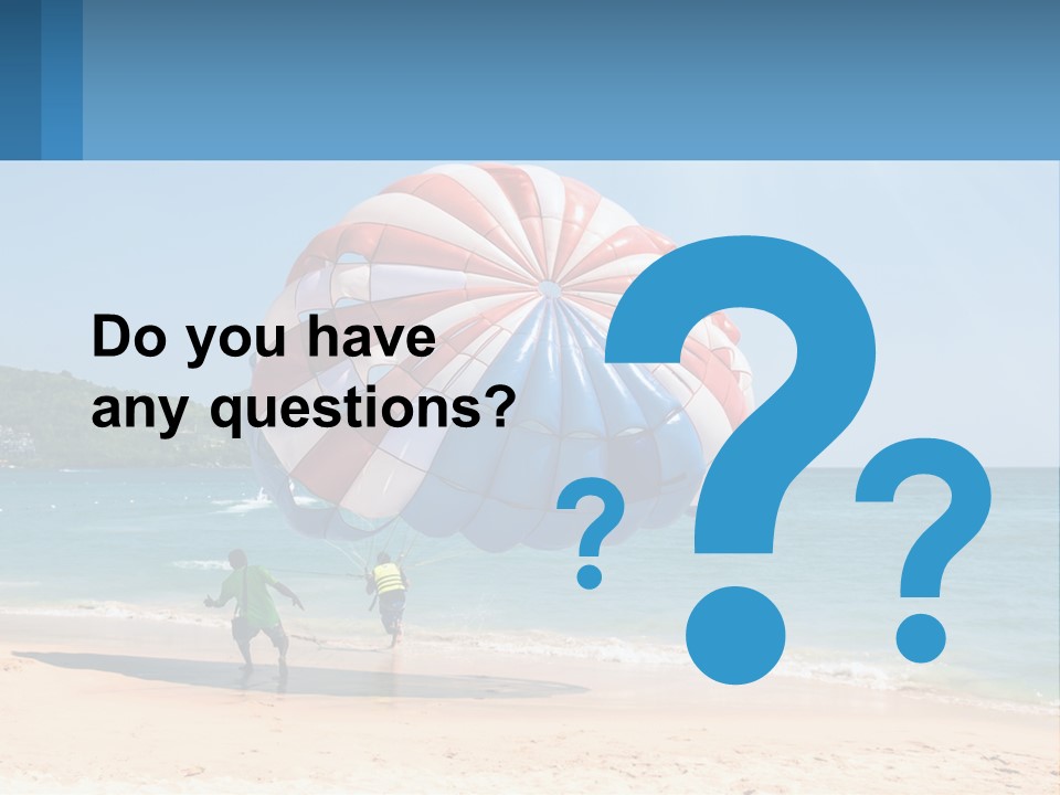 Two People Are Flying A Large Kite On The Beach PowerPoint Template