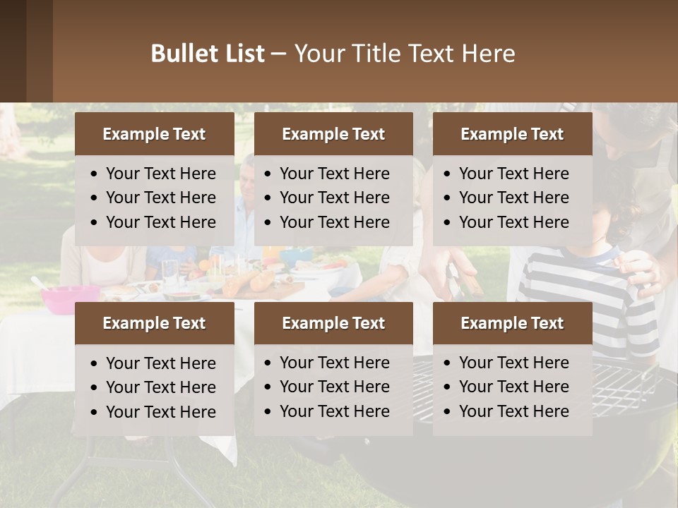 A Man Grilling Meat On A Grill With People Sitting Around PowerPoint Template