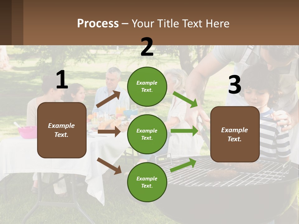 A Man Grilling Meat On A Grill With People Sitting Around PowerPoint Template