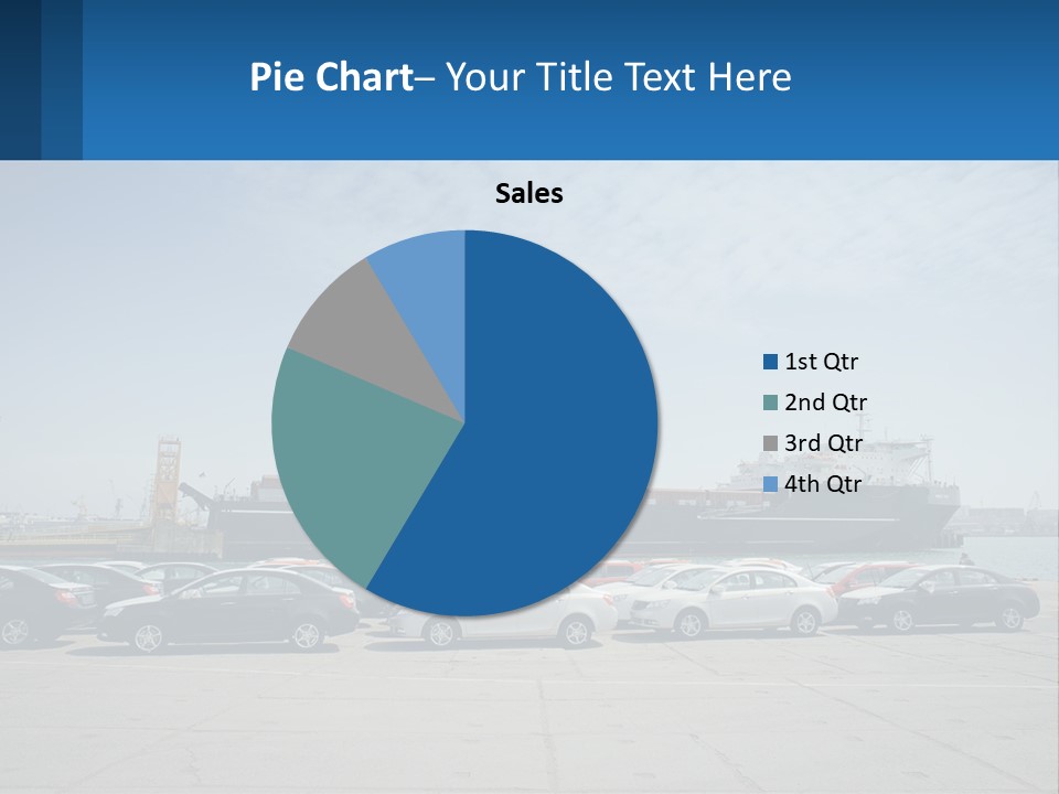 A Large Boat Is In The Water Next To Many Cars PowerPoint Template