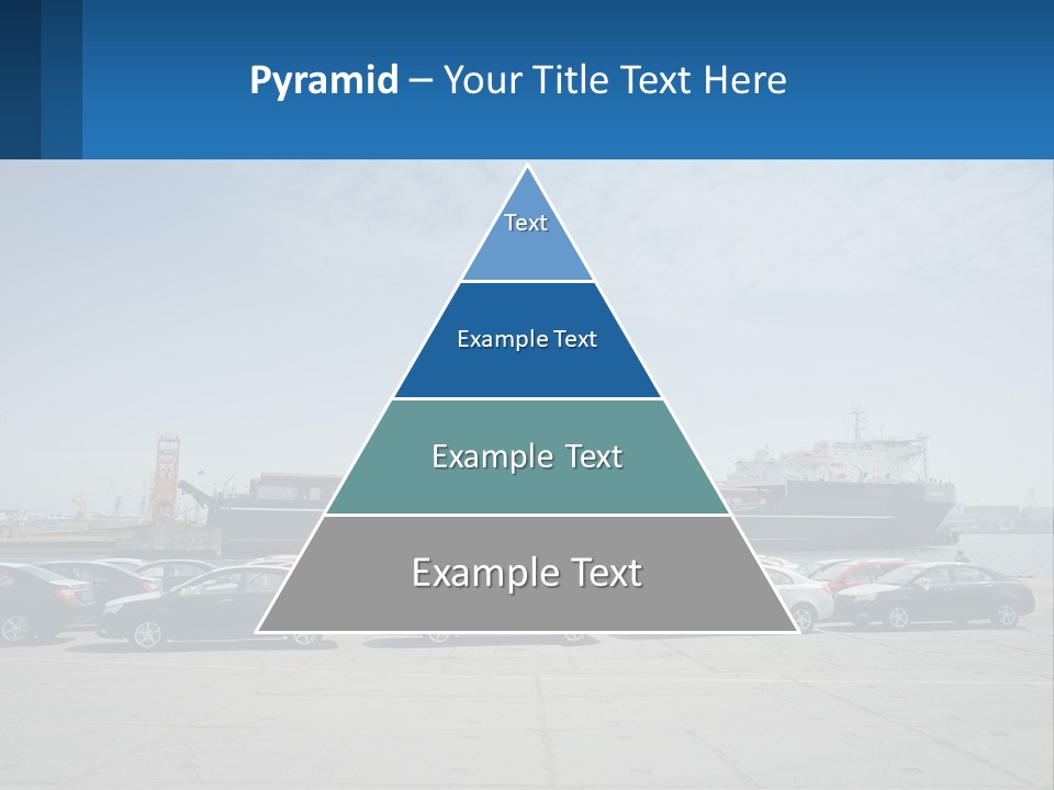 A Large Boat Is In The Water Next To Many Cars PowerPoint Template