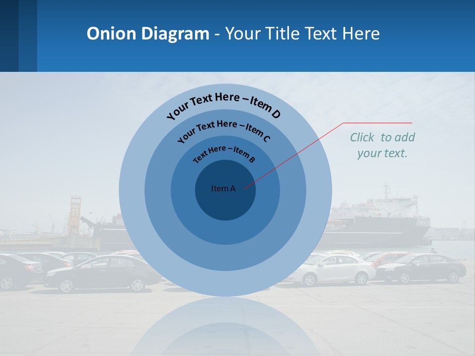 A Large Boat Is In The Water Next To Many Cars PowerPoint Template