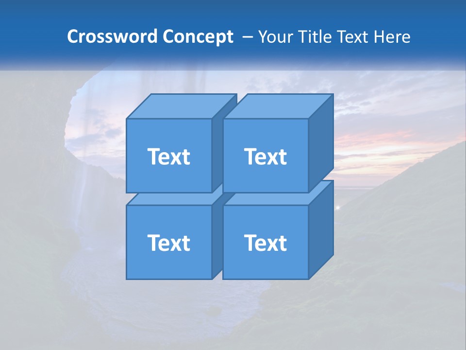 A Waterfall In The Middle Of A Body Of Water PowerPoint Template