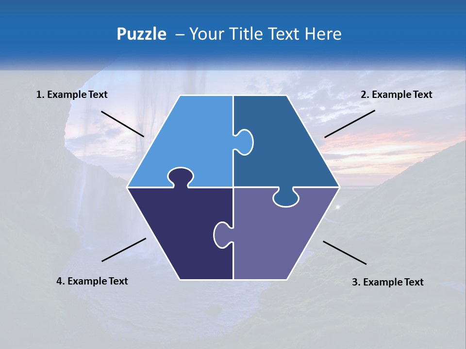 A Waterfall In The Middle Of A Body Of Water PowerPoint Template