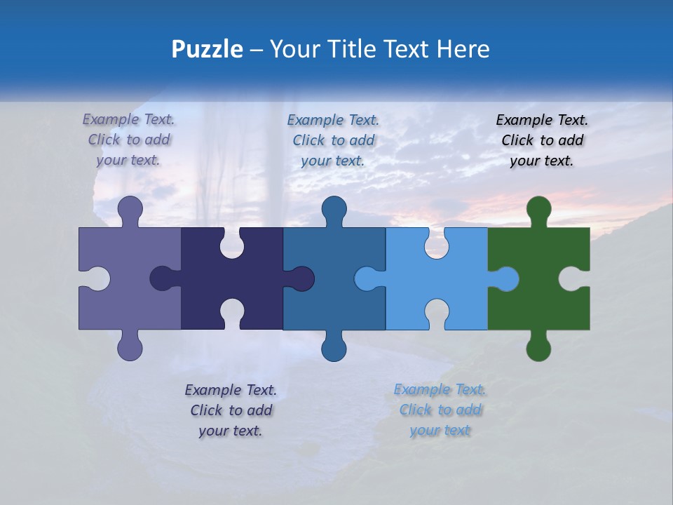 A Waterfall In The Middle Of A Body Of Water PowerPoint Template