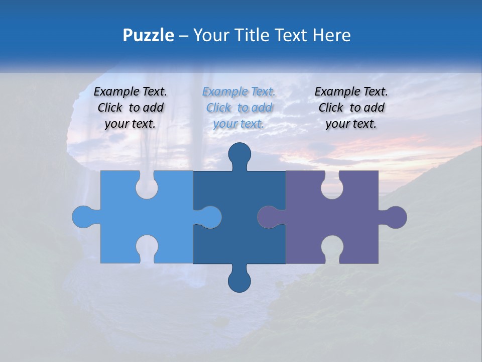 A Waterfall In The Middle Of A Body Of Water PowerPoint Template