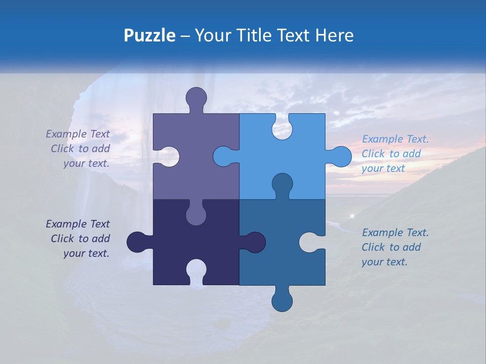 A Waterfall In The Middle Of A Body Of Water PowerPoint Template