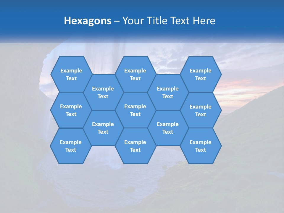 A Waterfall In The Middle Of A Body Of Water PowerPoint Template