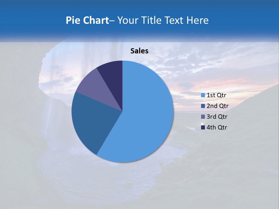A Waterfall In The Middle Of A Body Of Water PowerPoint Template