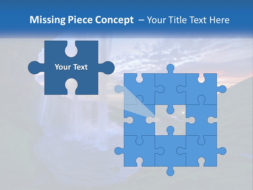 A Waterfall In The Middle Of A Body Of Water PowerPoint Template