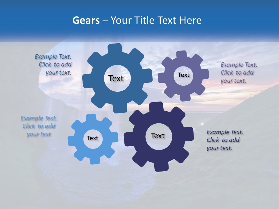 A Waterfall In The Middle Of A Body Of Water PowerPoint Template