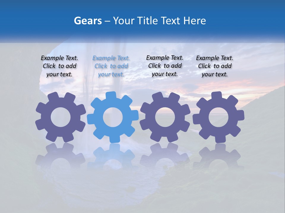 A Waterfall In The Middle Of A Body Of Water PowerPoint Template