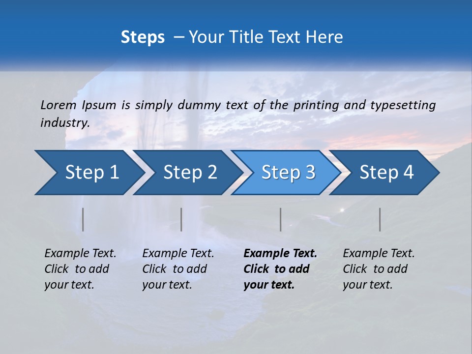 A Waterfall In The Middle Of A Body Of Water PowerPoint Template