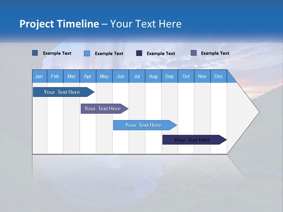 A Waterfall In The Middle Of A Body Of Water PowerPoint Template