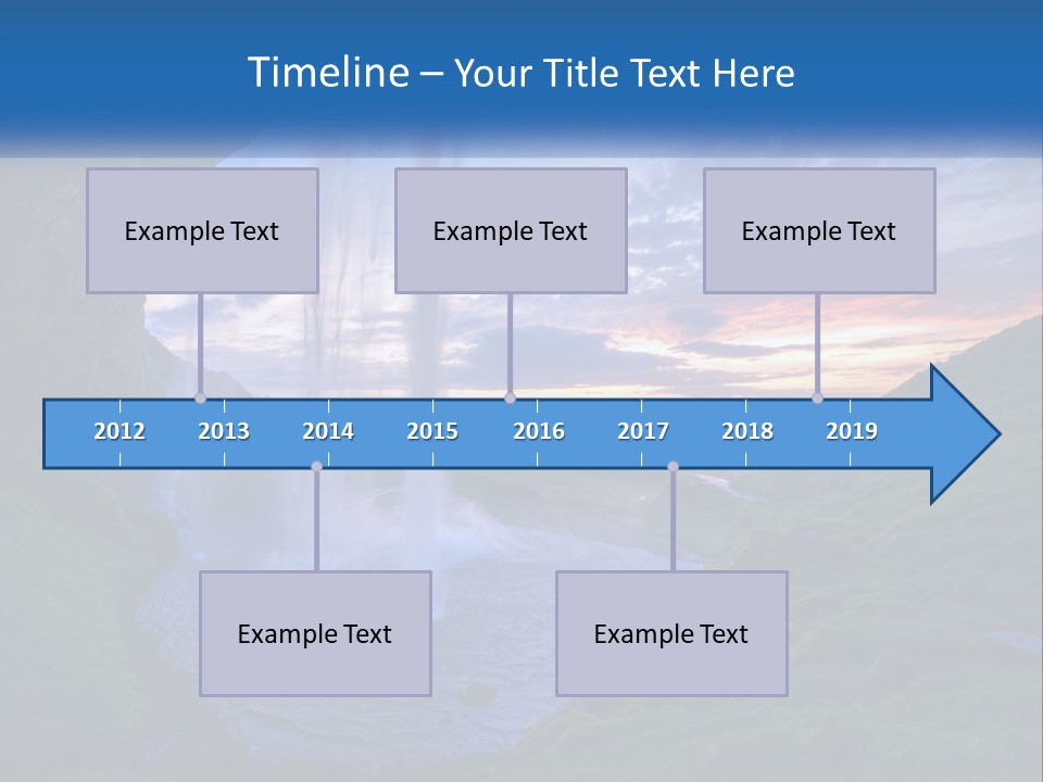 A Waterfall In The Middle Of A Body Of Water PowerPoint Template