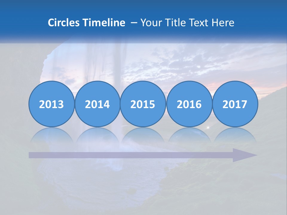 A Waterfall In The Middle Of A Body Of Water PowerPoint Template