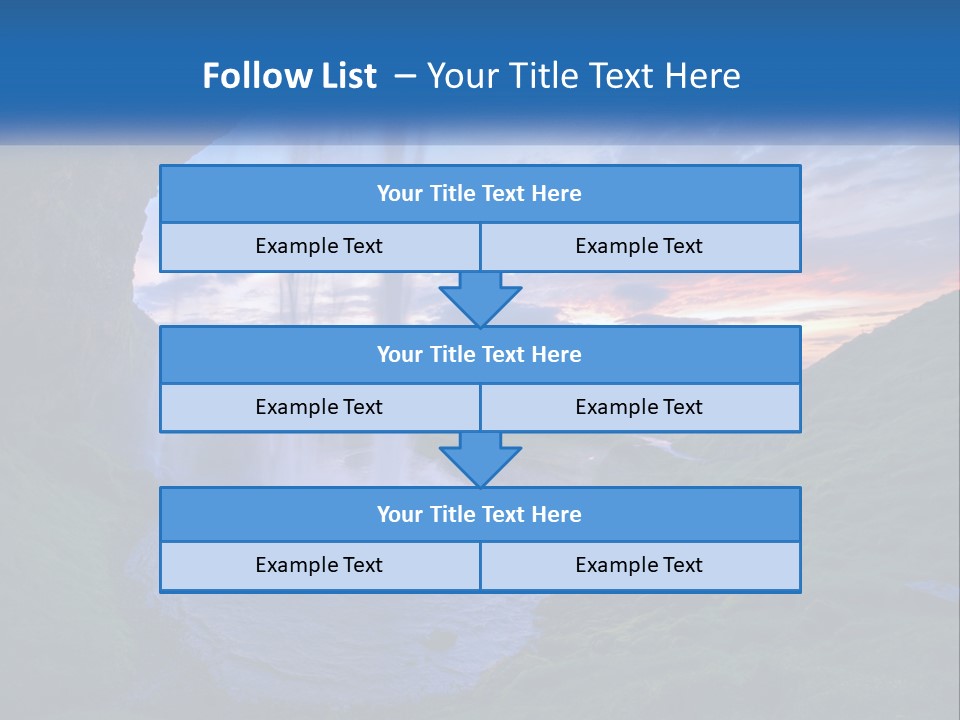 A Waterfall In The Middle Of A Body Of Water PowerPoint Template