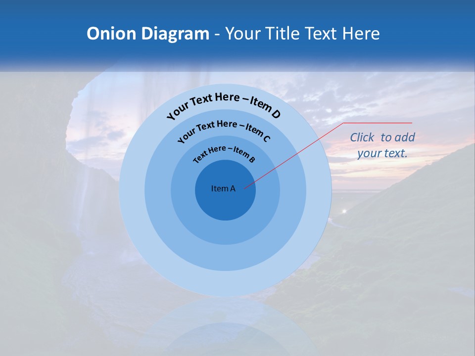 A Waterfall In The Middle Of A Body Of Water PowerPoint Template