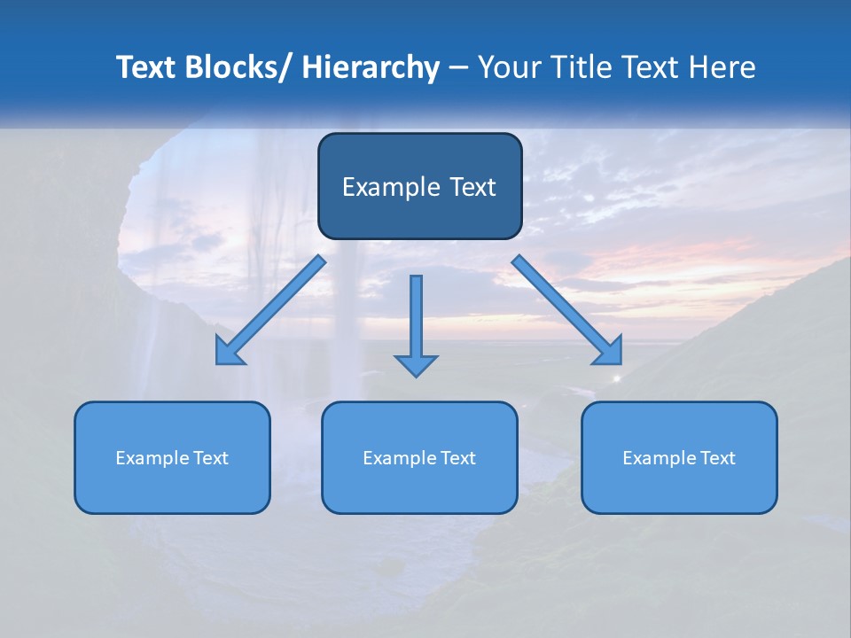 A Waterfall In The Middle Of A Body Of Water PowerPoint Template
