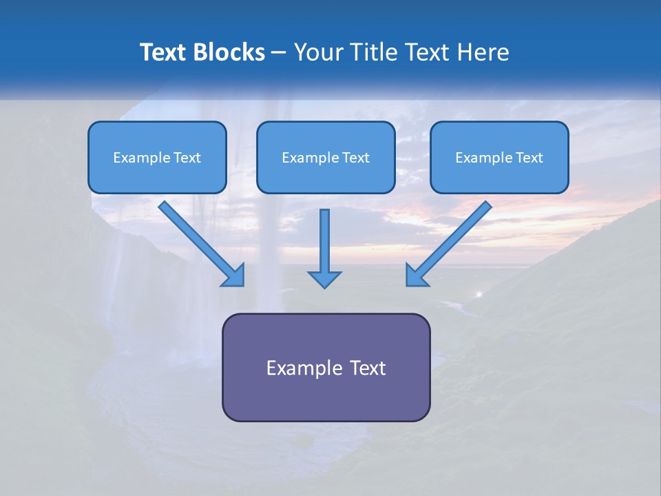 A Waterfall In The Middle Of A Body Of Water PowerPoint Template