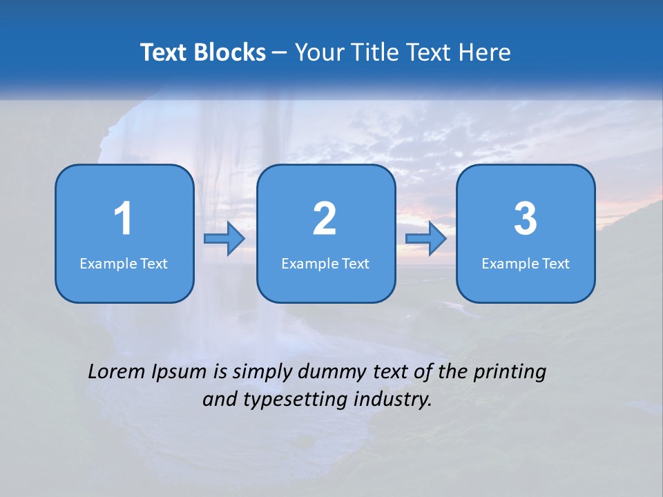A Waterfall In The Middle Of A Body Of Water PowerPoint Template