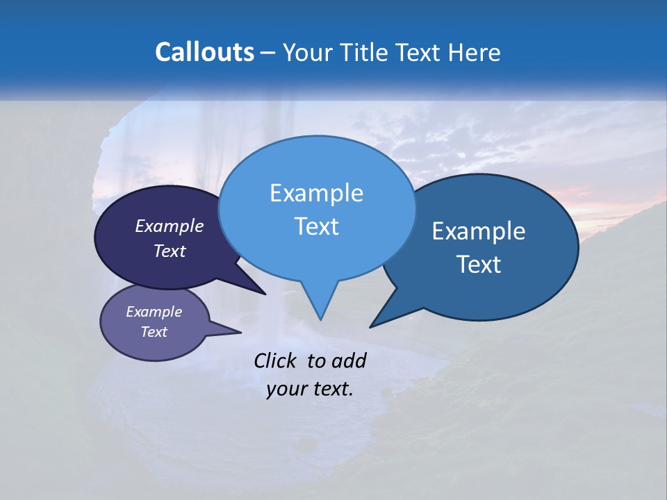 A Waterfall In The Middle Of A Body Of Water PowerPoint Template