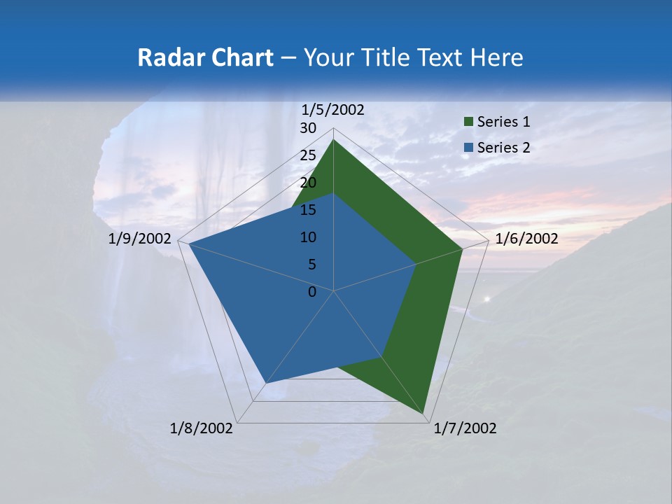 A Waterfall In The Middle Of A Body Of Water PowerPoint Template