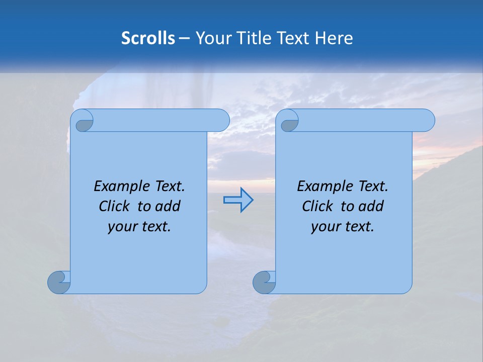 A Waterfall In The Middle Of A Body Of Water PowerPoint Template