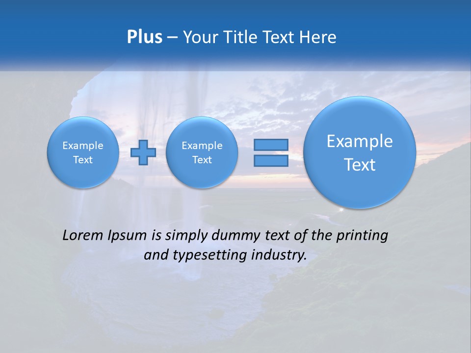 A Waterfall In The Middle Of A Body Of Water PowerPoint Template