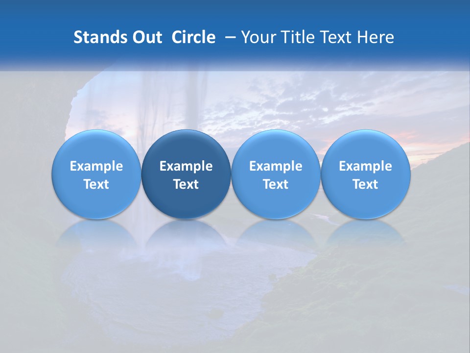 A Waterfall In The Middle Of A Body Of Water PowerPoint Template