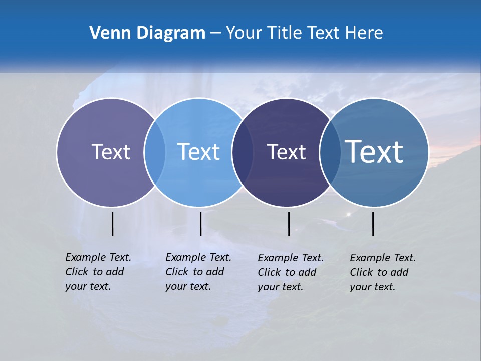 A Waterfall In The Middle Of A Body Of Water PowerPoint Template