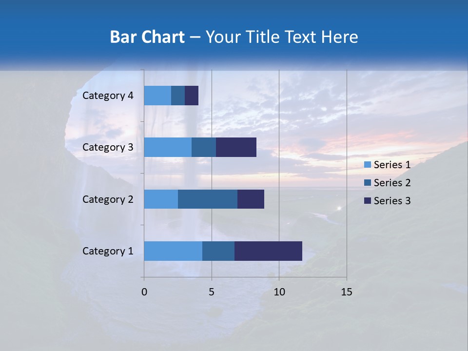 A Waterfall In The Middle Of A Body Of Water PowerPoint Template