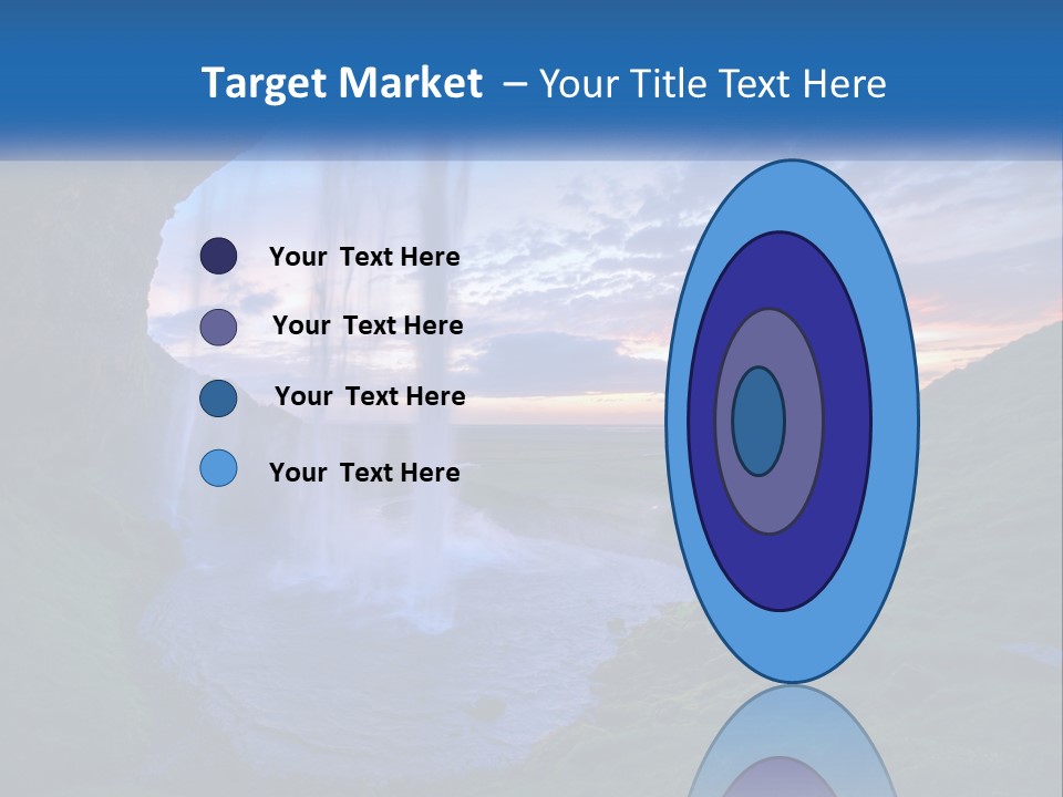 A Waterfall In The Middle Of A Body Of Water PowerPoint Template