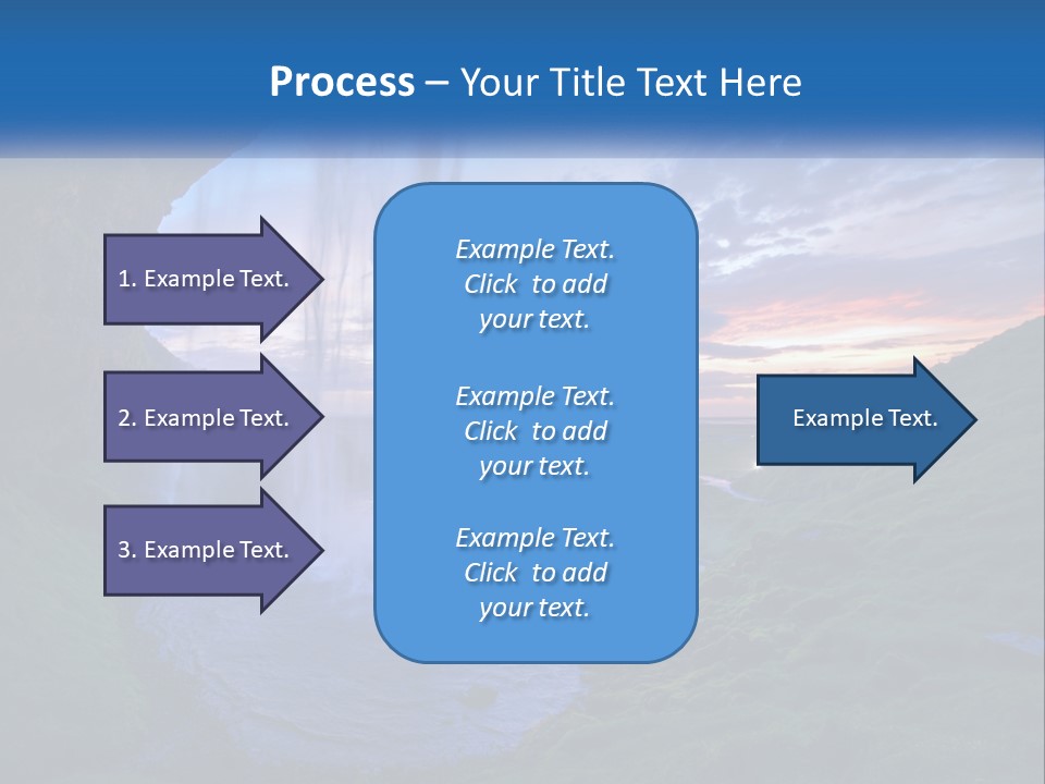 A Waterfall In The Middle Of A Body Of Water PowerPoint Template