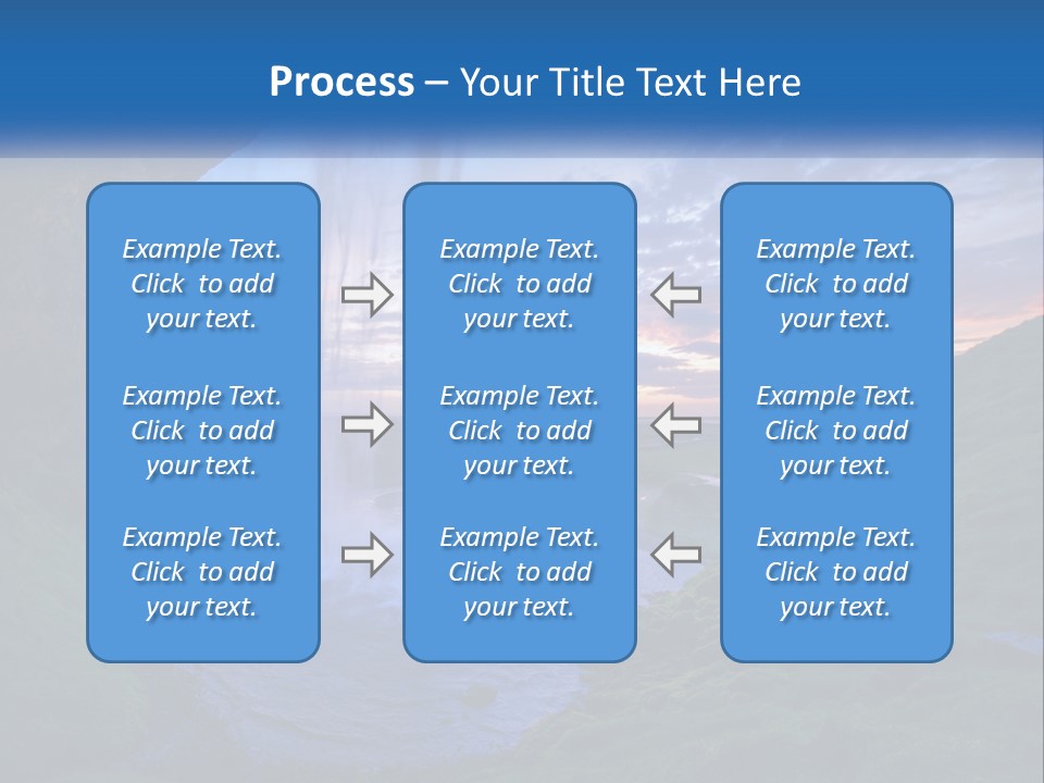 A Waterfall In The Middle Of A Body Of Water PowerPoint Template