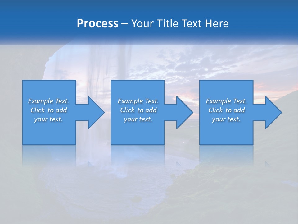 A Waterfall In The Middle Of A Body Of Water PowerPoint Template