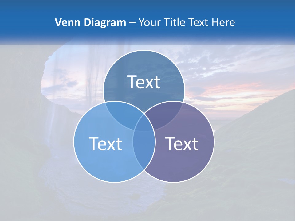 A Waterfall In The Middle Of A Body Of Water PowerPoint Template