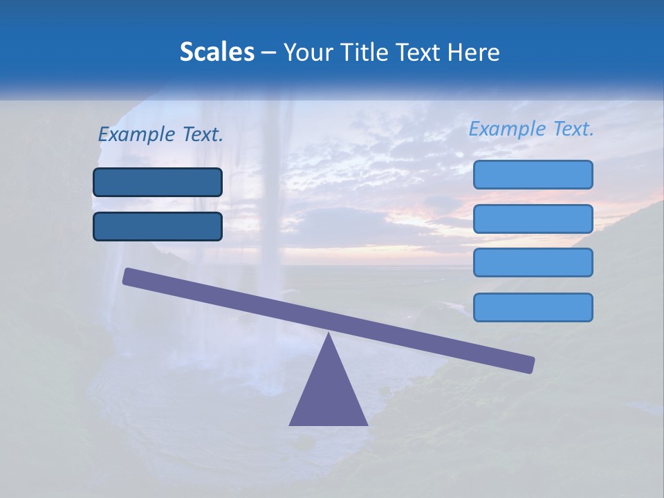 A Waterfall In The Middle Of A Body Of Water PowerPoint Template