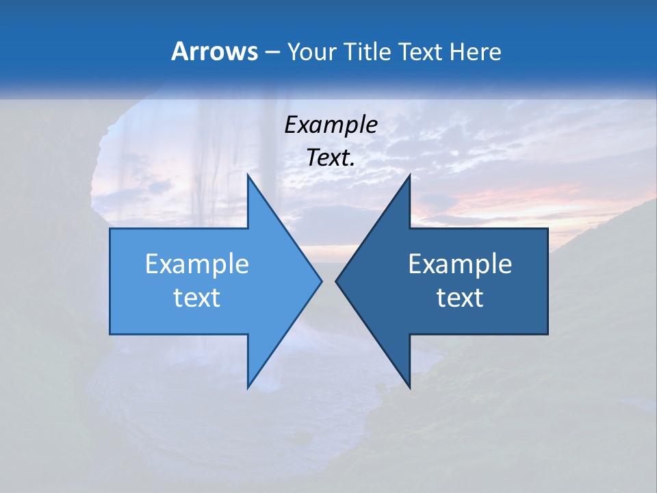 A Waterfall In The Middle Of A Body Of Water PowerPoint Template