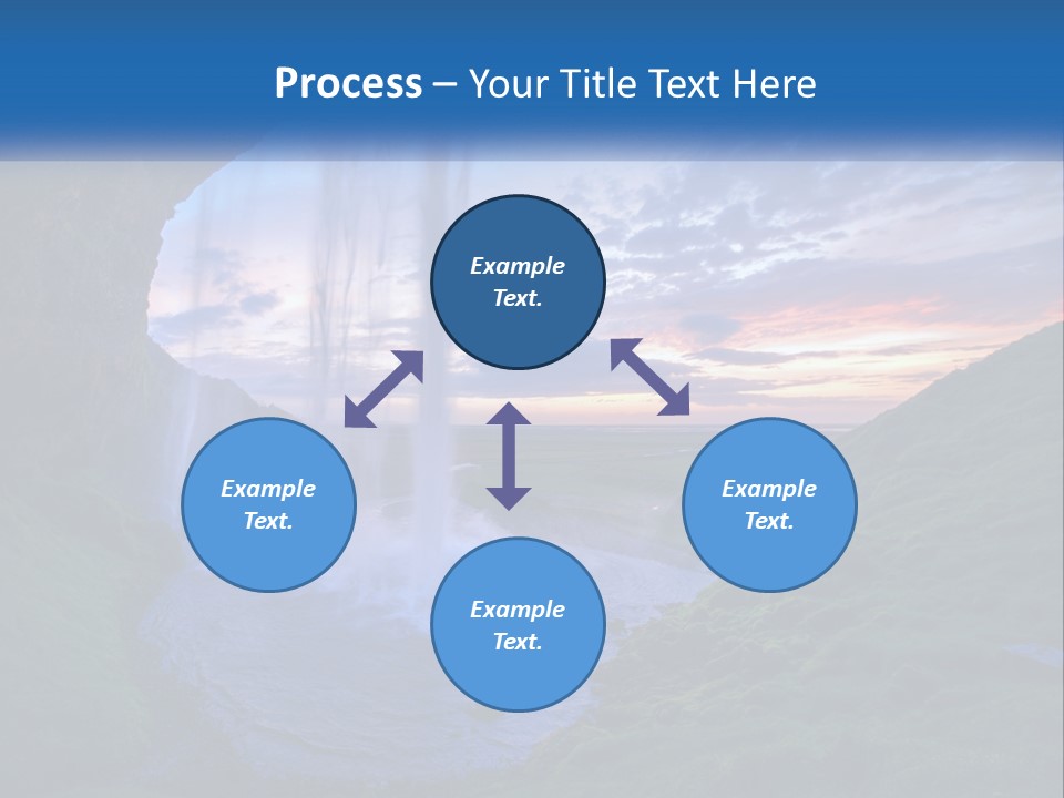 A Waterfall In The Middle Of A Body Of Water PowerPoint Template